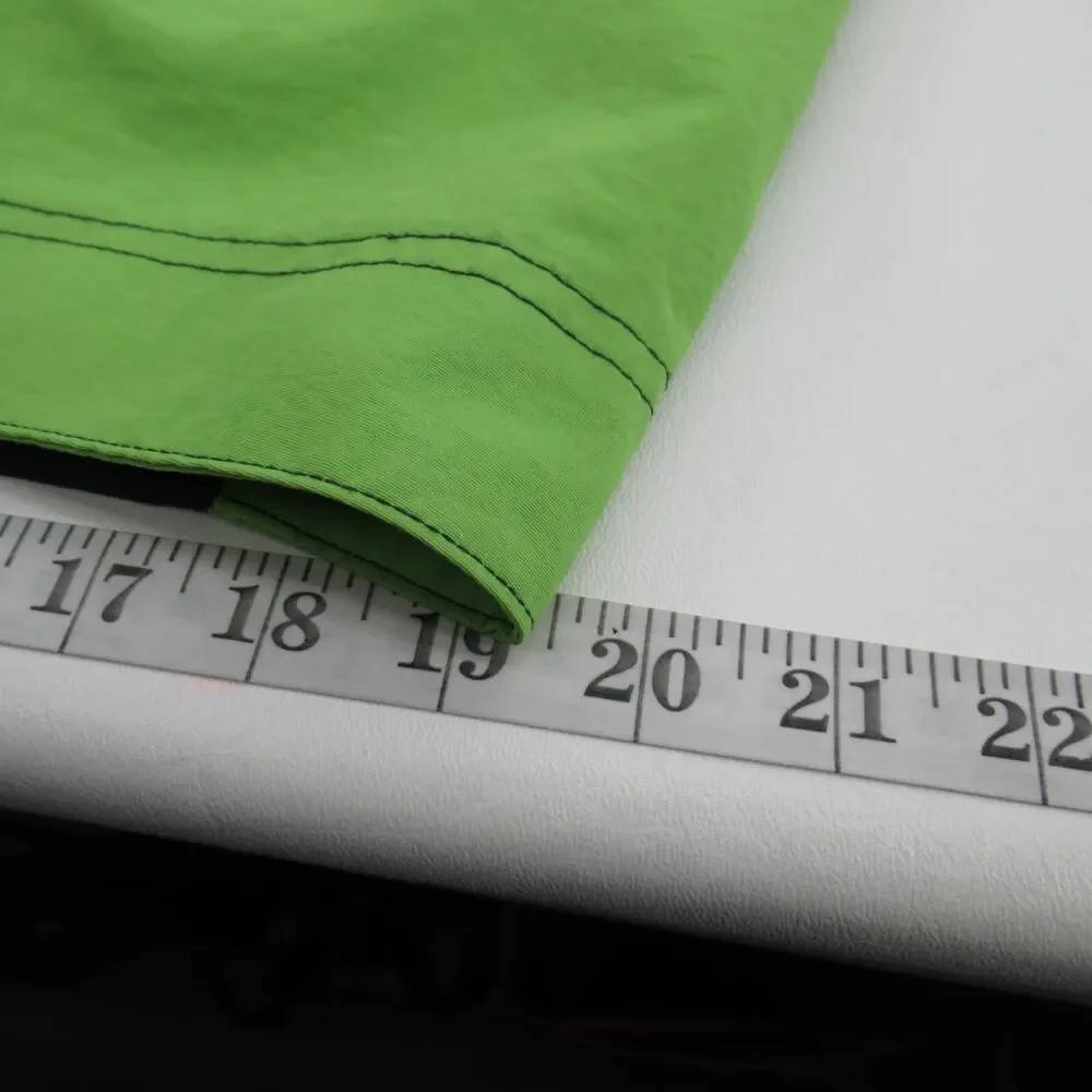 Nautica Swim Trunks Shorts Men XL Green Charcoal Nylon Front Zip